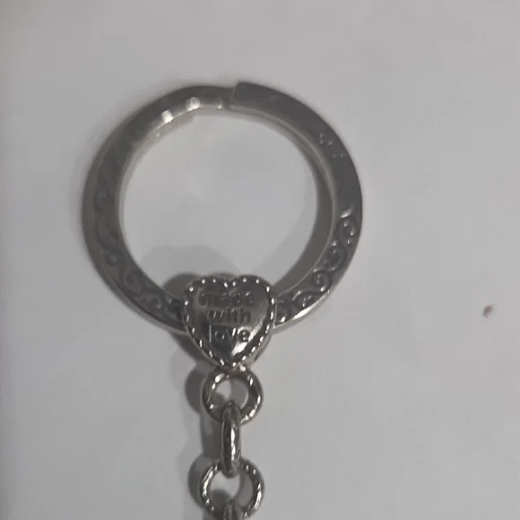 Silver Cross Oval Keychain Locket With Mirror - Picture 6 of 6